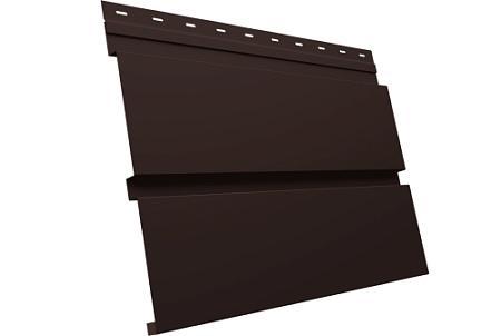 Металлический сайдинг Гранд Лайн / Grand Line профиль Квадро Брус, Drap TwinColor 0.45 с пленкой, RAL 8017 (шоколад)