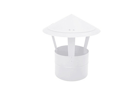 Дымник (колпак) на трубу круглый Grand Line d250, 0.5 Satin, RAL 9003 (сигнально-белый)