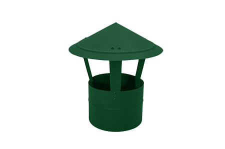 Дымник (колпак) на трубу круглый Grand Line d300, 0.5 Satin, RAL 6005 (зеленый мох)