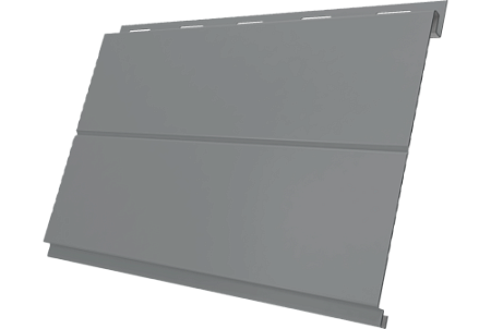 Металлический сайдинг Гранд Лайн / Grand Line профиль Вертикаль line, PE 0.45 с пленкой RAL 7004 (сигнальный серый)