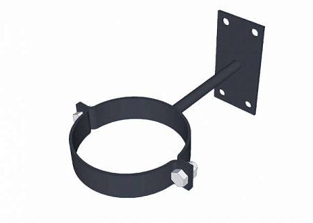 Охват на площадке D120 мм, Zn + порошк.покраска, цвет RAL 7024 (мокрый асфальт)