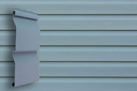 Сайдинг Grand Line Classic Color Plus виниловый, корабельный брус D4 GL, 3.66*0.203 м, голубой