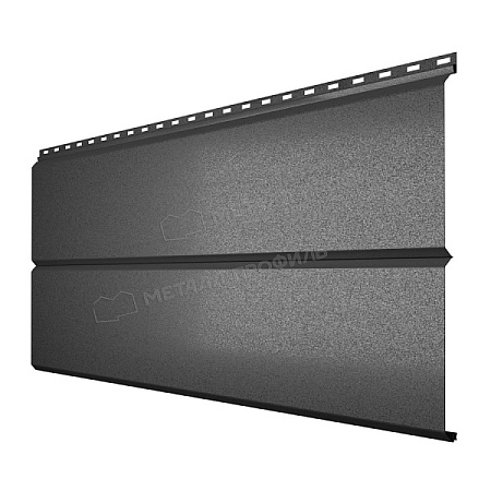 Металлический сайдинг Металл Профиль L брус XL Гладкий, 0.5 VALORI, Dark Grey