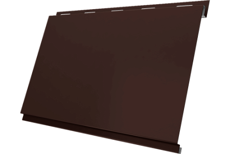 Металлический сайдинг Гранд Лайн / Grand Line профиль Вертикаль классик, PE 0.45 с пленкой RAL 8017 (шоколад)