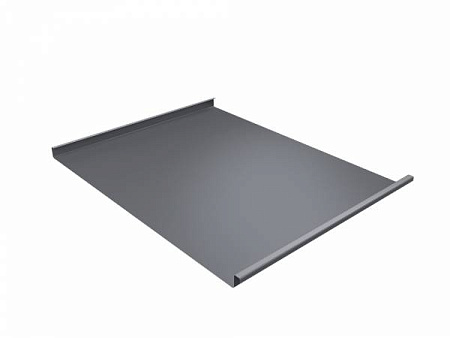 Фальц двойной стоячий Гранд Лайн / Grand Line, Satin 0.5, цвет RAL 9006 (светлый алюминий)