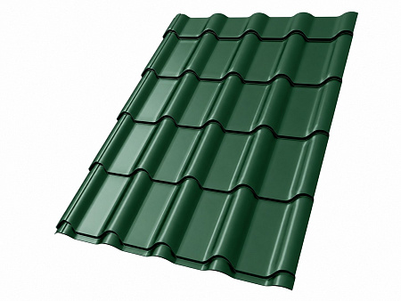 Профиль волновой "Камея" ("Kamea") 0,45 Drap ТХ RAL 6005 зеленый мох