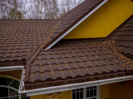 Композитная черепица Grand Line Roman, американо дарк, 415х1350 мм