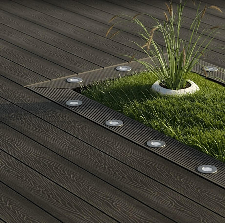 Террасная доска CM Decking Urban, 3000x150x24 мм, серый (Дымчатый дуб)