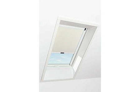 Штора рулонная затемняющая Roto ZRV M, 114x160, линии бежевый