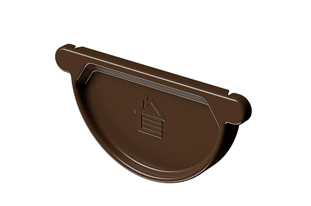 Заглушка желоба Docke STAL PREMIUM D125, RAL 8017 каштан