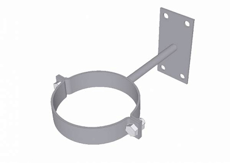 Охват на площадке D150 мм, Zn + порошк.покраска, цвет RAL 7004 (сигнально-серый)