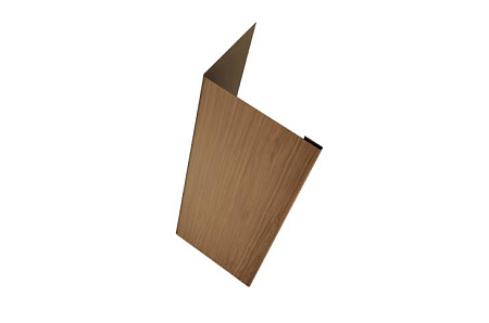 Нащельник 25х35 жалюзи (для калиток и ворот) Grand Line Milan,Tokyo, 0,45 Print Elite, Honey wood