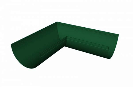 Желоб угловой 90°, D150 мм, Zn + порошк.покраска, цвет RAL 6005 (зеленый мох)