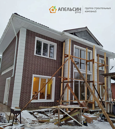 Монтаж фасада панелями Альта Профиль в д. Коваши