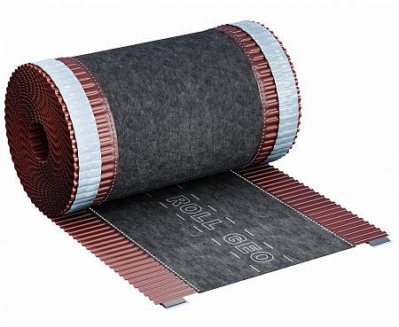 Коньковая лента Eurovent ROLL GEO, 180 мм x 5 м, RAL 8015 каштан