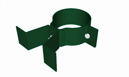 Охват гибкий на лапках D120 мм, Zn + порошк.покраска, цвет RAL 6005 (зеленый мох)