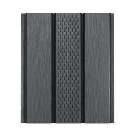 Софит с центральной перфорацией AQUASYSTEM, 0.45 PE, Zn 275, 2400x325 мм, RAL 7024 графит