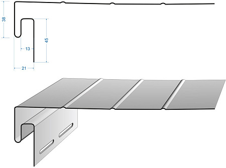 J-фаска Docke PREMIUM, 3000 мм, каштан J-фаска Docke PREMIUM, 3000 мм, каштан
