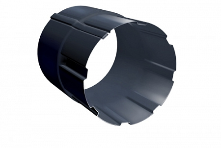 Соединитель водосточной трубы 100 мм Гранд Лайн Grand Line PU, цвет Ral 7024 (мокрый асфальт)