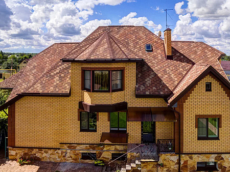 Гибкая черепица Технониколь Shinglas Ультра Фокстрот, сандал, 3 м2/упак