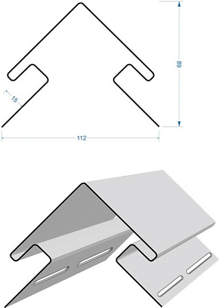 Внешний угол Docke PREMIUM, 3000 мм, банан