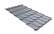 Металлочерепица Гранд Лайн / Grand Line, коллекция Kvinta плюс, 0.5 Satin Zn 140, цвет RAL 9006 (светлый алюминий)