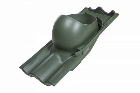 XL-проходной элемент XL-TIILI для цементно-песчаной черепицы Vilpe (Вилпе), зеленый