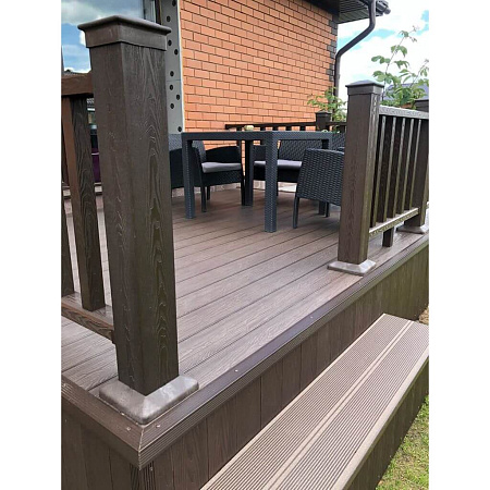 Террасная доска TalverWood, 6000x150x25 мм, вельвет, венге Террасная доска TalverWood, 6000x150x25 мм, вельвет, венге