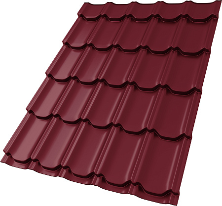 Металлочерепица Гранд Лайн / Grand Line, коллекция Kvinta плюс, 0.5 Satin Zn 140, цвет RAL 3005 (красное вино) Металлочерепица Гранд Лайн / Grand Line, коллекция Kvinta плюс, 0.5 Satin Zn 140, цвет RAL 3005 (красное вино)
