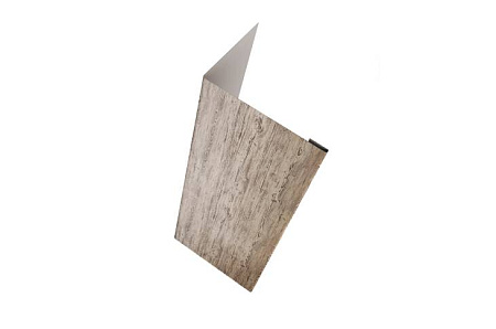 Нащельник 25х35 жалюзи (для калиток и ворот) Grand Line Milan,Tokyo, 0,45 Print Premium, Silver wood