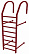 Лестница стеновая Grand Line (Гранд Лайн) 2,76 м, цвет RAL 3005 (красный)