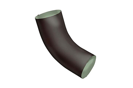 Колено трубы круглое 60° D125/90 Grand Line PE Matt, RAL 8017 коричневый
