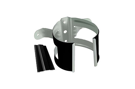 Кронштейн трубы на дерево, круглый D125/90 Grand Line PE, RAL 9005 черный