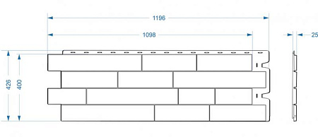 Фасадные панели Docke PREMIUM Stein, 1098х400 мм, молочный