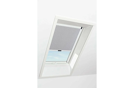 Штора рулонная затемняющая Roto ZRV M, 134x98, круги серый