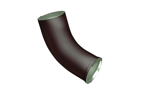 Колено стока D125/90 Grand Line PE Matt, RAL 8017 коричневый