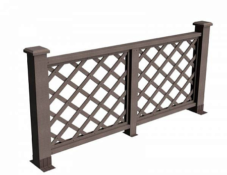 Секция ограждения Ламбет GRINDERDECO, 2120х1075 мм, венге Секция ограждения Ламбет GRINDERDECO, 2120х1075 мм, венге