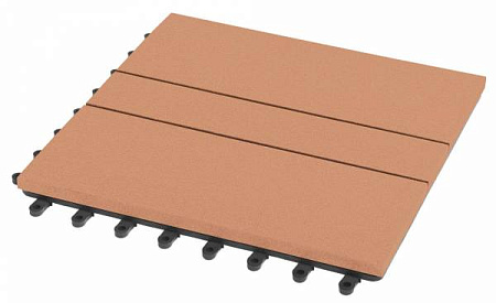Садовый паркет Комфорт 1 GRINDERDECO ДПК, 300x300 мм, песчаник, упаковка 10 шт.