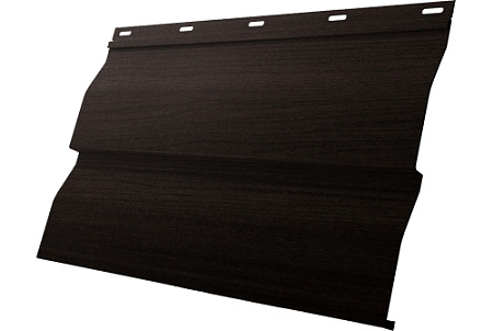 Металлический сайдинг Гранд Лайн / Grand Line профиль Корабельная доска НН, Принт Элит 0.45, цвет Кофейное дерево TwinColor