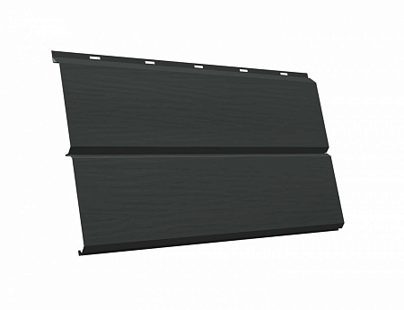Металлический сайдинг Гранд Лайн / Grand Line профиль ЭкоБрус новый 3D, PE 0.45 с пленкой, цвет Ral 7016 (антрацитово-серый)