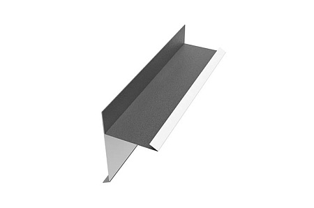 Торцевая планка сложная Aquasystem Rooftop Бархат, длина 2 м, RAL 7024 графит