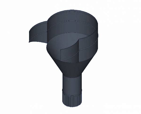 Воронка открытая D100 мм, Zn + порошк.покраска, цвет RAL 7024 (мокрый асфальт)