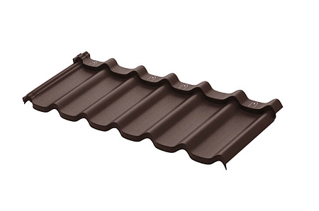 Металлочерепица Aquasystem Стокгольм, Rooftop Бархат, RAL 8017 коричневый