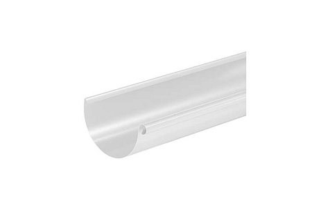 Желоб водосточный D125 Aquasystem PU, 3 м, RAL 9003 белый