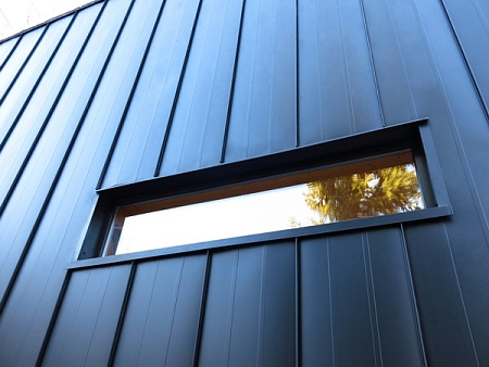 Кликфальц Line Гранд Лайн / Grand Line, GreenCoat Pural Matt 0.5, цвет RR 2H3 антрацитово-серый (RAL 7016)