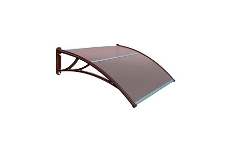 Усиленные защитные козырьки STOPrain Fakro из поликарбоната, 153,5x107x31, бронзовый, кронштейн коричневый