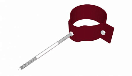 Охват гибкий со шпилькой саморезом D120 мм, Zn + порошк.покраска, цвет RAL 3005 (красное вино)