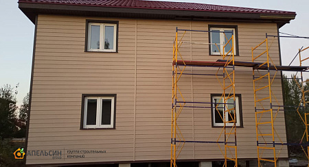 Монтаж фасада панелями Альта Профиль в КП Слобода Монтаж фасада панелями Альта Профиль в КП Слобода