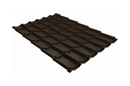 Профиль волновой Классик ("Classic") 0,5 GreenCoat Pural БТ матовый RR 32 темно-коричневый (RAL 8019 серо-коричневый)