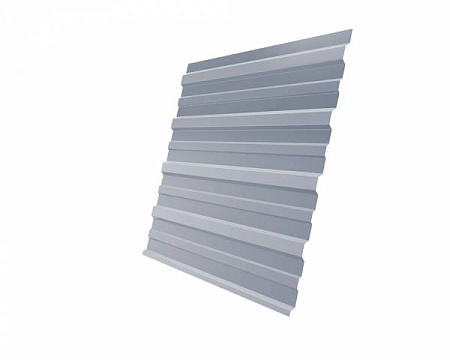 Профнастил С10А Гранд Лайн / Grand Line 0.5 Satin Zn 140, цвет RAL 9006 (светлый алюминий)